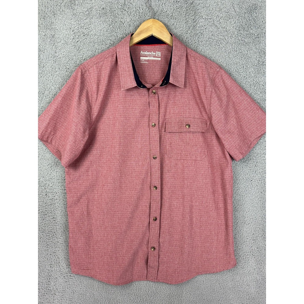 Avalanche Outdoor Supply Shirt Mens Large Short Sleeve Stretch Hiking Fishing